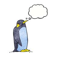 Cartoon Penguin With Thought Bubble N18