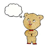 cartoon cute teddy bear with thought bubble N46