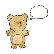 cartoon cute teddy bear with thought bubble N48