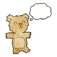 cartoon cute teddy bear with thought bubble N49