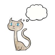 cartoon cat with thought bubble N44