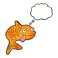 cartoon fish with thought bubble N95