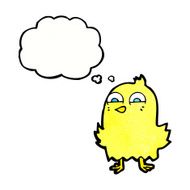 funny cartoon bird with thought bubble N133