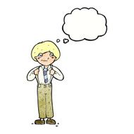 cartoon man wearing braces with thought bubble N11