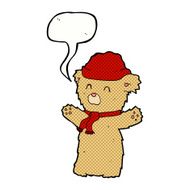 cartoon teddy bear with speech bubble N171