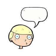 cartoon boy staring with speech bubble N23