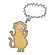 cartoon monkey with speech bubble N39