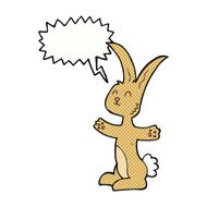 cartoon rabbit with speech bubble N99