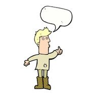 cartoon poor man with speech bubble N12