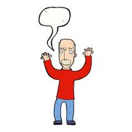 cartoon angry dad with speech bubble N12