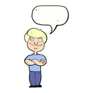 cartoon happy man with speech bubble N509