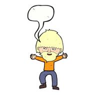 cartoon happy man with beard speech bubble N45