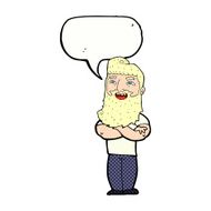 cartoon proud man with speech bubble N33