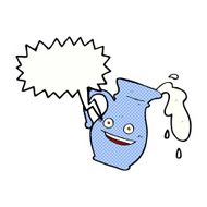 cartoon milk jug with speech bubble N4