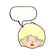 cartoon unhappy boy with speech bubble N68