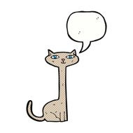 cartoon cat with speech bubble N51