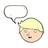 cartoon happy face with speech bubble N57