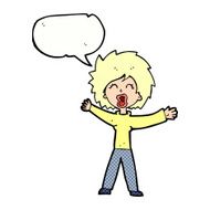 cartoon woman shouting with speech bubble N11