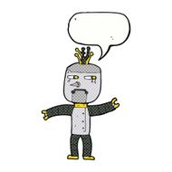cartoon robot with speech bubble N217