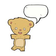 cartoon teddy bear with speech bubble N173