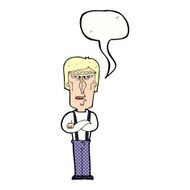 cartoon angry man with speech bubble N98