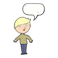 cartoon happy man with speech bubble N518