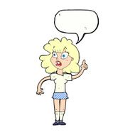 cartoon woman making point with speech bubble N24