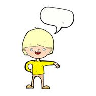 cartoon happy man with speech bubble N519