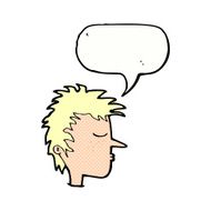 cartoon male face with speech bubble N23