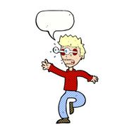 cartoon terrified man with eyes popping out speech bubble N12