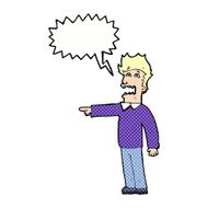 cartoon man accusing with speech bubble N24
