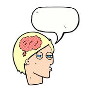 cartoon man thinking carefully with speech bubble N12
