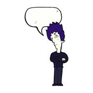 cartoon vampire with speech bubble N141