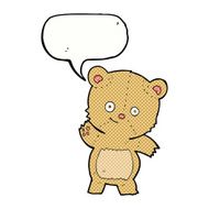 cartoon teddy bear with speech bubble N176
