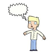 cartoon shocked man with speech bubble N122