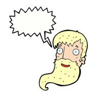 cartoon bearded man with speech bubble N56