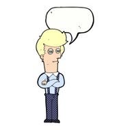 cartoon annoyed man with speech bubble N90