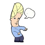 cartoon man with no worries speech bubble N12