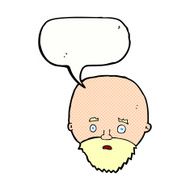 cartoon shocked man with beard speech bubble N23