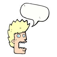 cartoon terrified man with speech bubble N248