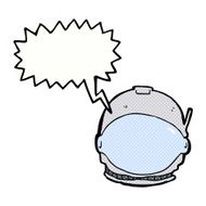 cartoon astronaut face with speech bubble N11