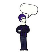 cartoon vampire with speech bubble N147