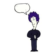 cartoon vampire with speech bubble N148