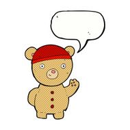 cartoon teddy bear with speech bubble N177