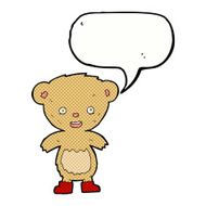 cartoon teddy bear with speech bubble N178