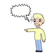 cartoon man with popping out eyes speech bubble N34