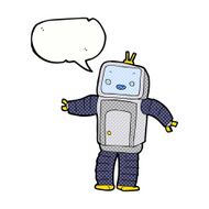 cartoon robot with speech bubble N218