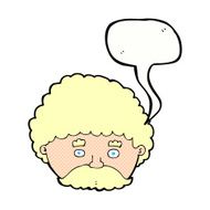 cartoon man with mustache speech bubble N101