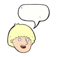 cartoon happy male face with speech bubble N24