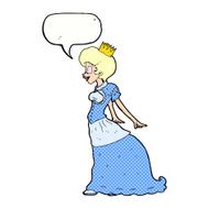 cartoon princess with speech bubble N46